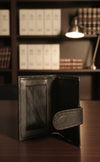 Small 2-Fold Wallet with Button