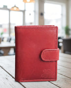 Fold Leather Wallet with Button