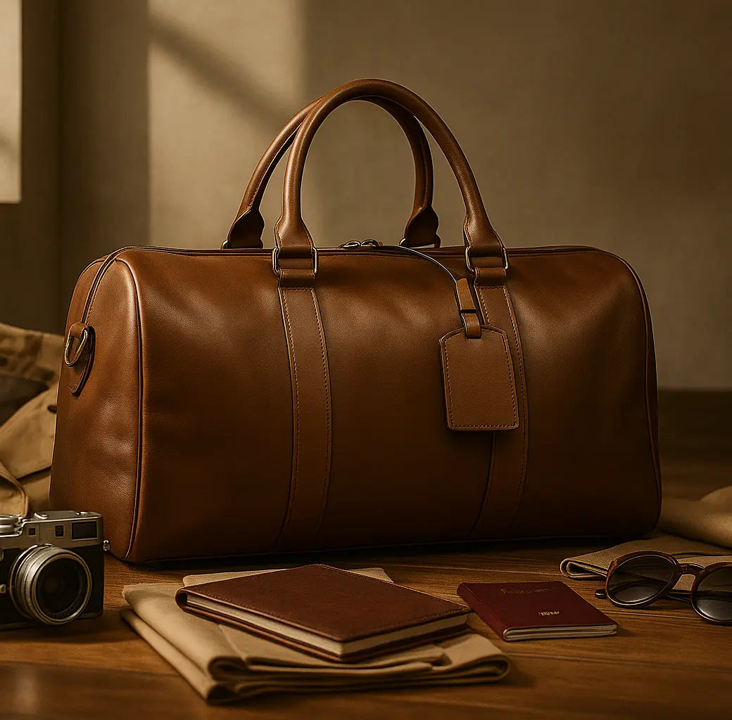 Classic Brown Duffle Bag